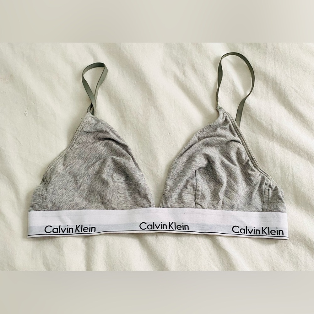 Calvin Klein Gray Triangle Bralette